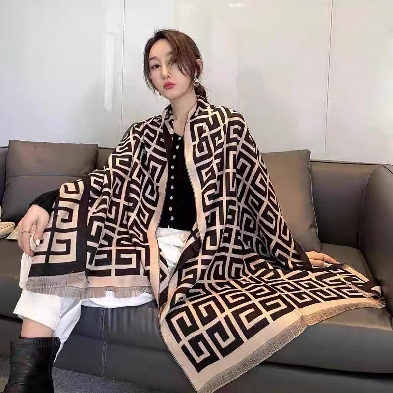 Women's Poncho - Brown FF Monogram Fringe