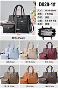 Model D820-1 2-in-1 Crocodile Pattern Structured Tote in multiple colors