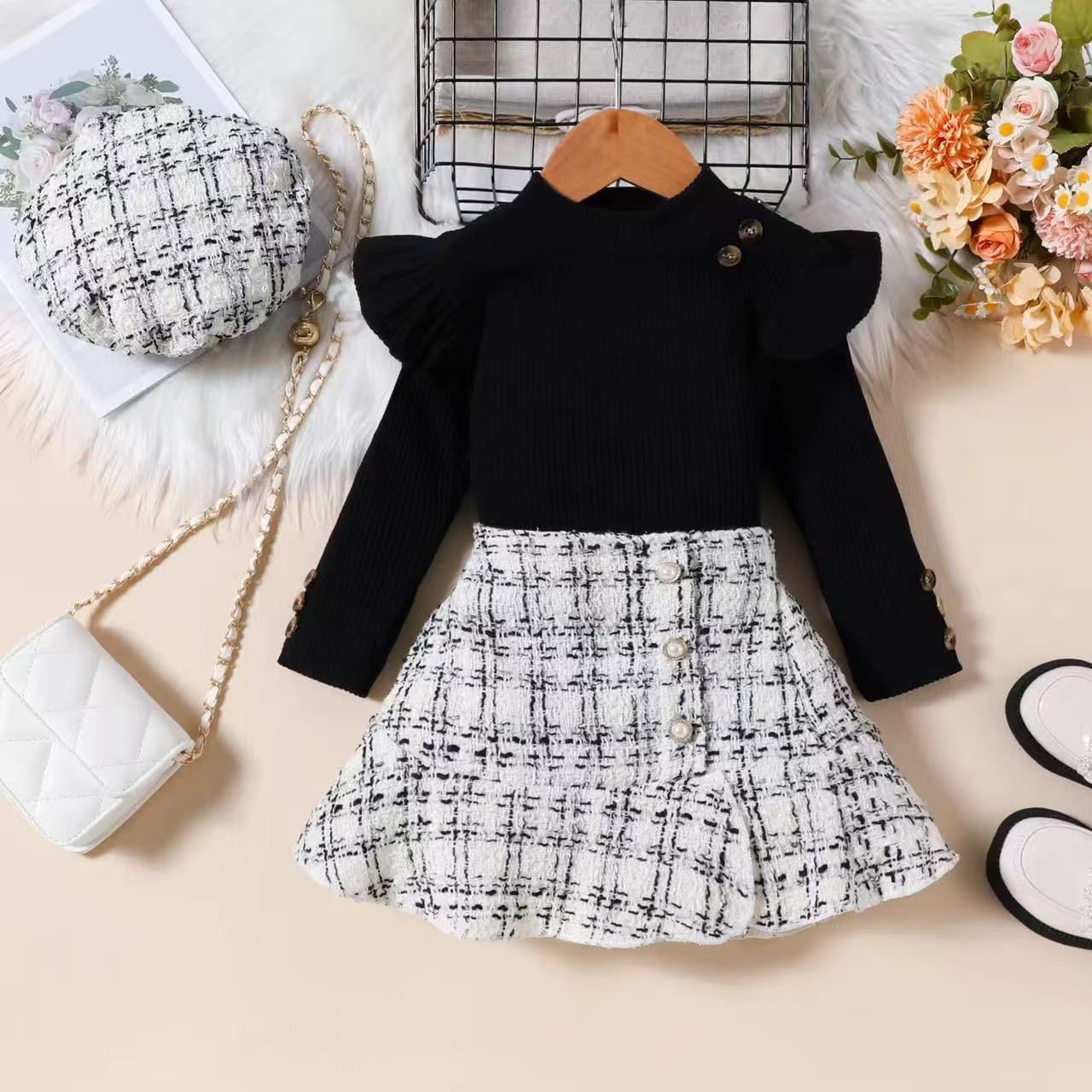 Girls Dress with matching hat and jacket