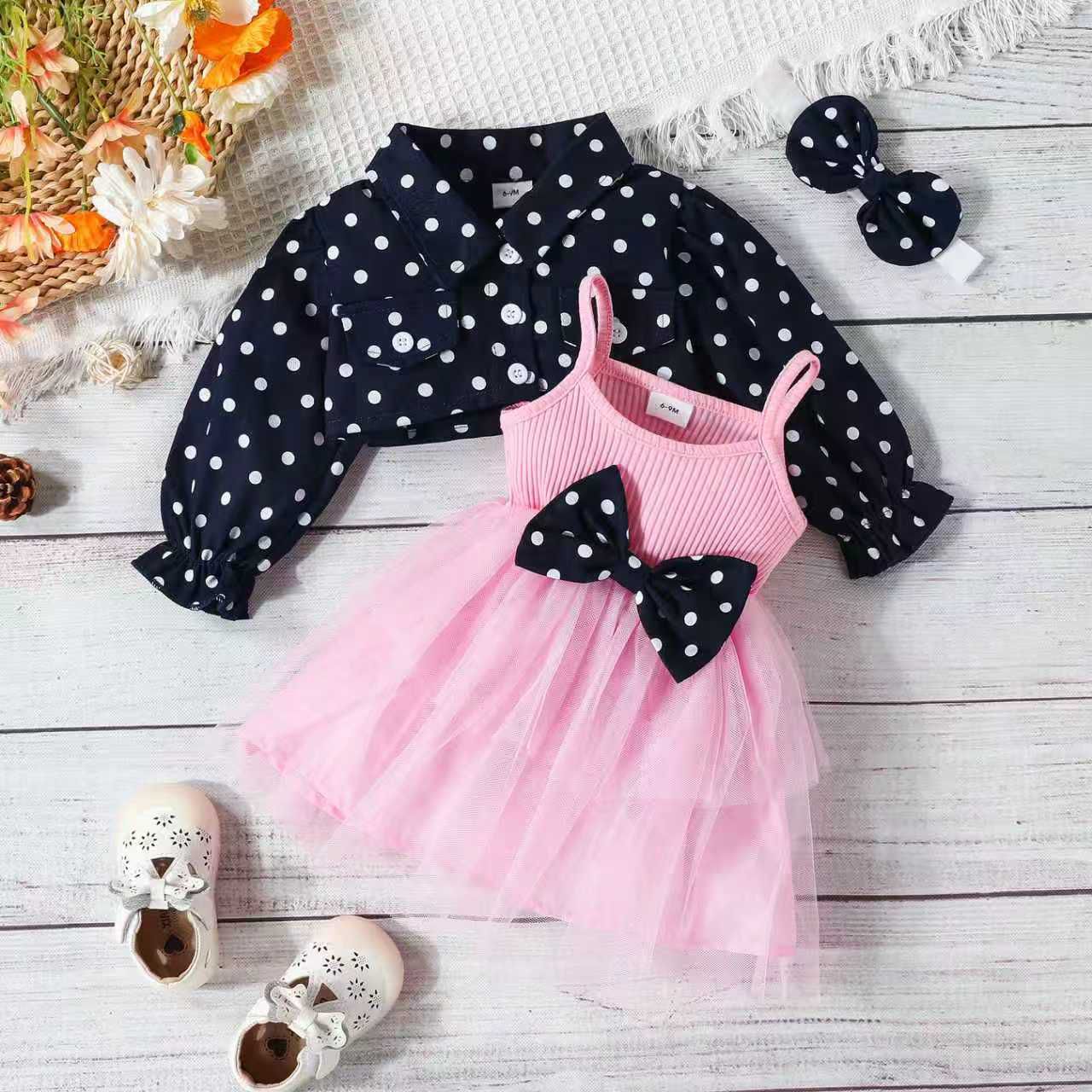 Pink Girls Dress with jumper