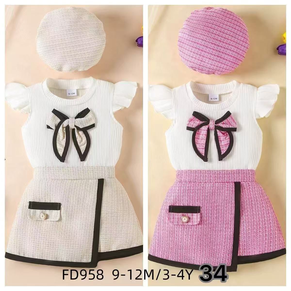 Little Girl Skirt with top and hat