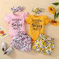 Girls patterned shorts and a tee